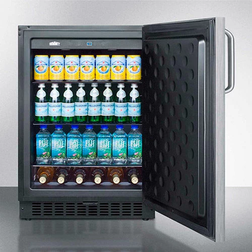 Summit Appliance Summit Indoor-Outdoor Built In-Freestanding Refrigerator 4.6 Cu. Ft. Stainless Steel - Image 4