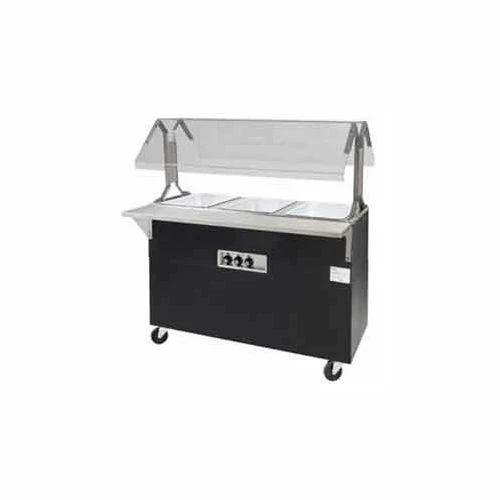 Supreme Metal Portable Buffet Table, Electric, (2) 12" x 20" Wells, 120V Solid Base