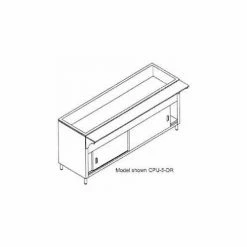 Supreme Metal Coldpan Table, 31.812"L 2-Pan Size, S/S Cabinet Base w/Open Undershelf
