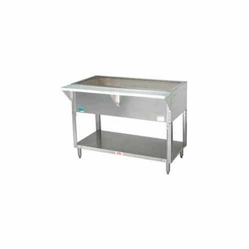 Supreme Metal Coldpan Table, 47.125"L 3-Pan Size, S/S Open Base w/Undershelf
