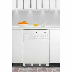 Summit Appliance Summit-ADA Comp Built-In Undercounter Refrigerator-Freezer, Cycle Defrost, Lock In White