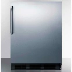 Summit Appliance Summit ADA Comp Built in Undercounter Refrigerator 5.5 Cu. Ft. Black/Stainless Steel