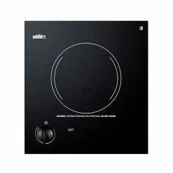 Summit Appliance Summit-Cooktop, Black Ceramic Glass, 115V, Single Burner