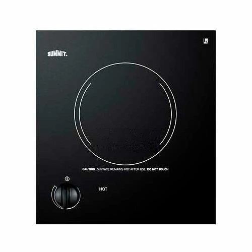 Summit Appliance Summit-Cooktop, Black Ceramic Glass, 115V, Single Burner