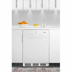 Summit Appliance Summit-ADA Comp Refrigerator-Freezer WH For Built-In Cycle Defrost, DLX Interior