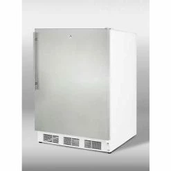 Summit Appliance Summit-ADA Comp Refrigerator-Freezer For Freestanding , Lock, White, S/S Door