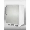 Summit Appliance Summit-Freestanding Refrigerator-Freezer, Cycle Defrost, White, S/S Door,, Lock