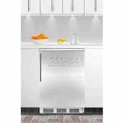 Summit Appliance Summit Built In Undercounter All Refrigerator 5.5 Cu. Ft. White/Stainless Steel