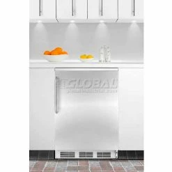 Summit Appliance Summit Built In Undercounter All Refrigerator 5.5 Cu. Ft. White/Stainless Steel