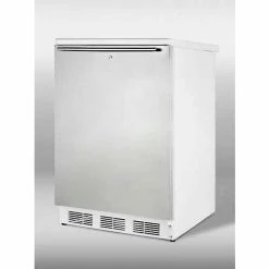 Summit Appliance Summit Commercial Built In Undercounter Refrigerator 5.5 Cu. Ft. White/Stainless Steel