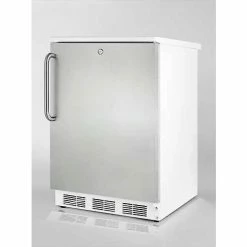 Summit Appliance Summit Commercial Undercounter Refrigerator W/Lock 5.5 Cu. Ft. White/Stainless Steel