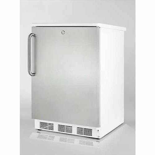 Summit Appliance Summit Commercial Undercounter Refrigerator W/Lock 5.5 Cu. Ft. White/Stainless Steel