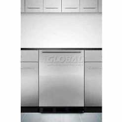 Summit Appliance Summit Commercial Built In Undercounter Refrigerator 5.5 Cu. Ft. Black/Stainless Steel