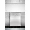 Summit Appliance Summit Commercial Built In Refrigerator 5.5 Cu. Ft. Black/Stainless Steel