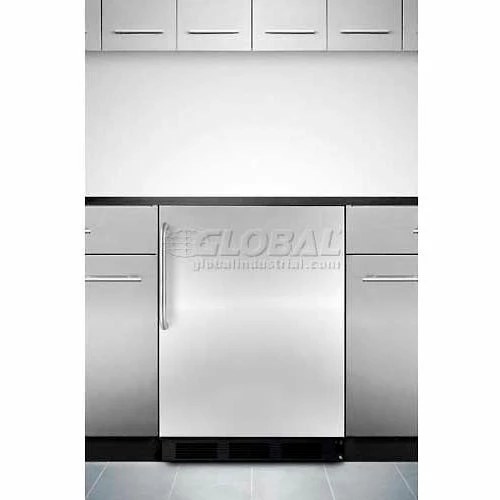 Summit Appliance Summit Commercial Built In Refrigerator 5.5 Cu. Ft. Black/Stainless Steel