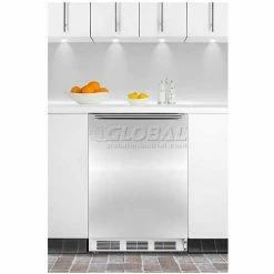Summit Appliance Summit Commercial Built In Undercounter Refrigerator 5.5 Cu. Ft. White/Stainless Steel