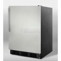 Summit Appliance Summit FF6BKBI7FR - Built-In Undercounter All-Refrigerator, BK, SS Door Frame To Accept Custom Pane