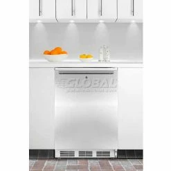 Summit Appliance Summit Commercial Built In Refrigerator W/Lock 5.5 Cu. Ft. White/Stainless Steel