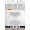 Summit Appliance Summit Built In Undercounter All Refrigerator W/Lock 5.5 Cu. Ft. White/Stainless Steel