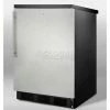 Summit Appliance Summit Commercial Built In-Freestanding Refrigerator 5.5 Cu. Ft. Black/Stainless Steel