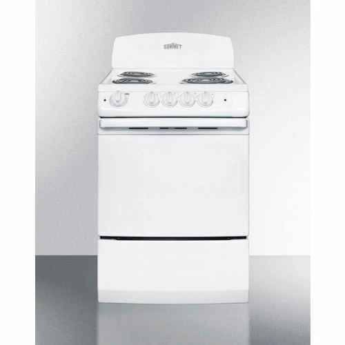 Summit Appliance Summit-Range, Electric, 4 Burners, White, 23.5"W x 23.5"D x 42"H - Image 4