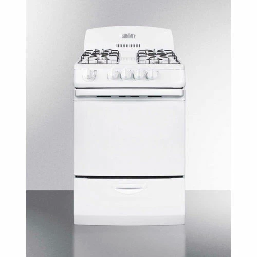 Summit Appliance Summit-Range, Gas, 4 Burners, 2.9 Cu. Ft., Spark Ignition, White, 23-1/2" x 23-1/2" x 42" - Image 4