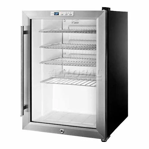 Summit Appliance Summit-Commercial Glass Door Pub Cellar For Countertop Use,, Digital TSTAT, Lock