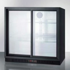 Summit Appliance Summit-Counter Height Beverage Merchandiser, Two Sliding Glass Door