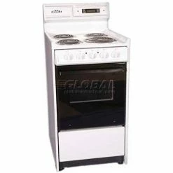 Summit Appliance Summit-Deluxe 220V Electric Range In Slim 20"W, Digital Clock/Timer, Light