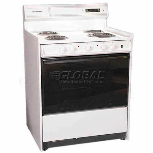 Summit Appliance Summit-Deluxe 220V Electric Range In 30"W, Black See-Through Glass Oven Door, Light
