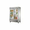 True® T-Series Reach In Freezer, 2 Glass Doors, 49 Cu. Ft., Stainless Steel