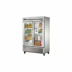 True® T-Series Reach In Freezer, 2 Glass Doors, 49 Cu. Ft., Stainless Steel