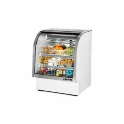 True® TCGG-36 Curved Glass Deli Case - 36-1/4"W X 35-1/4'"D X 47-3/4"H