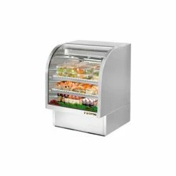 True® TCGG-36-S Curved Glass Deli Case - 36-1/4"W X 35-1/4"D X 47-3/4"H