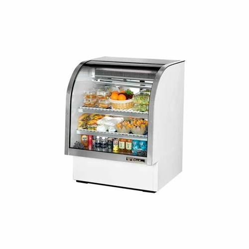 True® TCGG-36 Curved Glass Deli Case - 36-1/4"W X 35-1/4'"D X 47-3/4"H