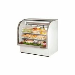 True® TCGG-48 Curved Glass Deli Case - 48-1/4"W X 35-1/4"D X 47-3/4"H