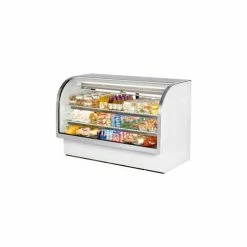 True® TCGG-72 Curved Glass Deli Case - 72-1/4"W X 35-1/4"D X 47-3/4"H