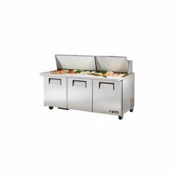 True® TSSU-72-30M-B-ST Mega Top Sandwich/Salad Unit - 72-3/8"W X 34-1/8"D X 40-3/8"H
