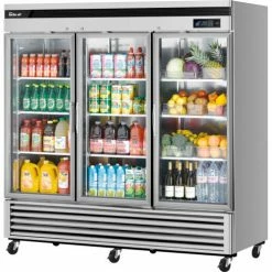 Turbo Air MSR-72G-3 Glass Door Refrigerator 72 Cu. Ft. Steel