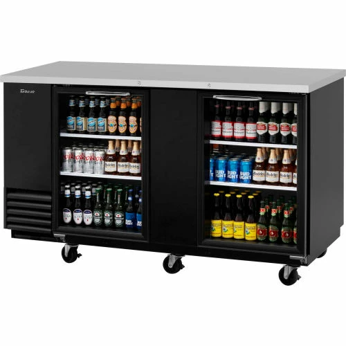 Turbo Air Glass Door Back Bar Unit 69"W - 2 Door