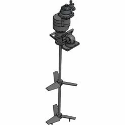 Brawn Mixer Industrial Mixer 4800 Qts. Cap. Air Motor, .75 HP, Direct Drive, 13 Impeller Dia