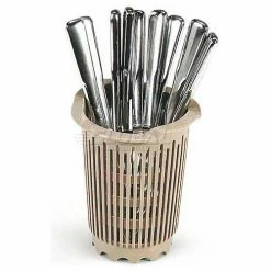 Vollrath® Traex Plastic Flatware Cylinder Storage System, 1370, 4-1/2" Diameter, Beige - Pkg Qty 36