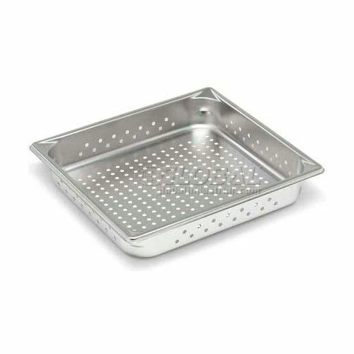 Vollrath® Super Pan V Perforated Pan, 30123, 2-1/2" Depth, 2/3 Pan Size - Pkg Qty 6