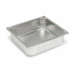 Vollrath® Super Pan V Perforated Pan, 30143, 4" Depth, 2/3 Pan Size - Pkg Qty 6