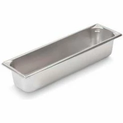 Vollrath® Super Pan V Stainless Steam Table Pan, 30542, 4" Depth, 2/4 Size - Pkg Qty 3
