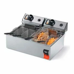 Vollrath® Cayenne Standard Duty Electric Fryers, 40708, Dual Countertop Fryer, 2 X 10 Lb.