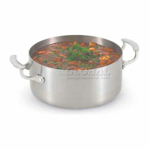 Vollrath® Miramar Casserole W/ Low Dome Cover, 49411, 5 Quart Capacity, Satin Finish