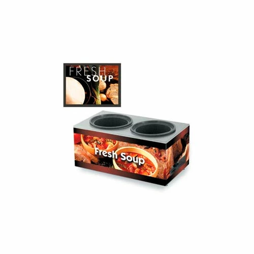 Vollrath® Cayenne® 7203002, Twin Well 7 Qt. Soup Merchandisers - Base Tuscan