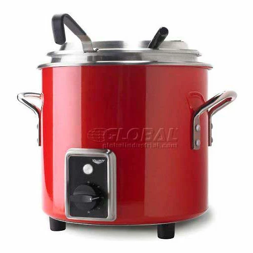 Vollrath® Retro Stock Pot Kettle Rethermalizer, 7217755, 7 Quart, Fire Engine Red Finish