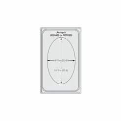Vollrath® Miramar™ Plain SS Single Template - One Large Oval